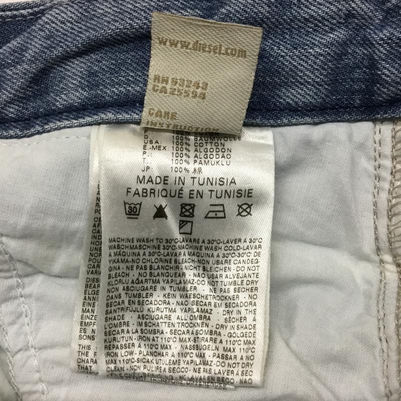ディーゼル DIESEL パンツ デニム、ジーンズ FLAIRLEGG 0888Z ワイドパンツ W24L32 無地 青 / ブルー / レディース USED 古着 中古 10099567