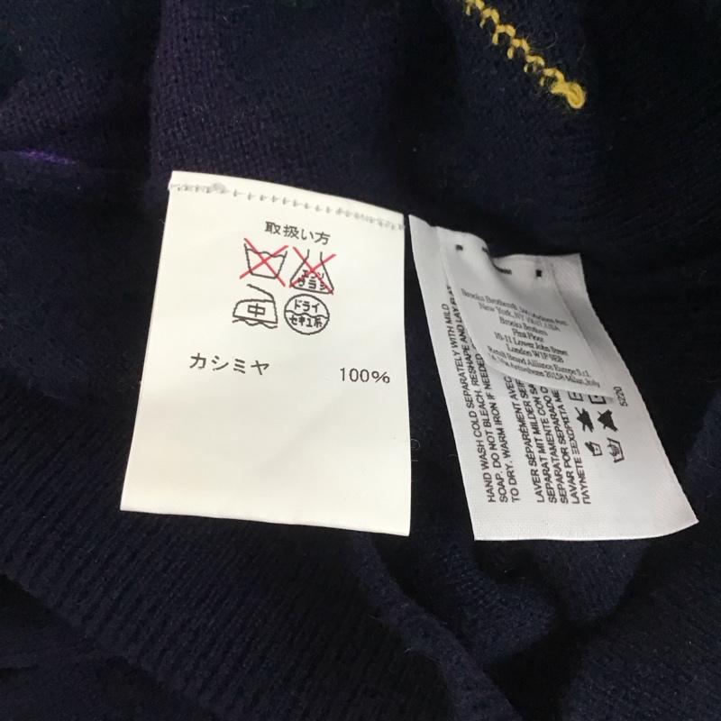 ブルックスブラザーズ BROOKS BROTHERS ニット、セーター 長袖 長袖ニットカットソー ニット セーター Vネックニット M チェック マルチカラー / マルチカラー / メンズ USED 古着 中古 10112764