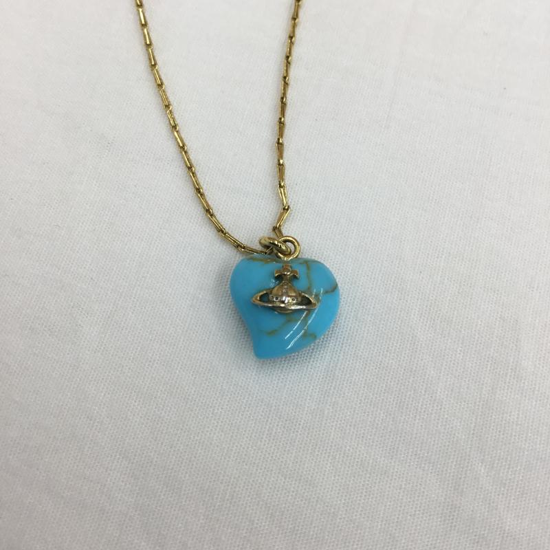 ヴィヴィアンウエストウッド Vivienne Westwood アクセサリー ネックレス、ペンダント ターコイズ ロゴ、文字 レディース USED 古着 中古 10107085