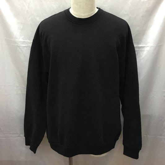 ロサンゼルスアパレル LOS ANGELES APPAREL トレーナー 長袖 長袖スウェット 長袖トレーナー リブカットソー 長袖カットソー 無地トレーナー XL 無地 黒 / ブラック /  メンズ USED 古着 中古 10112428