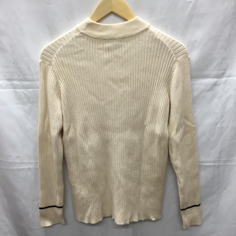 ディスコート Discoat ニット、セーター 長袖 M 無地 アイボリー / アイボリー / レディース USED 古着 中古 10110569