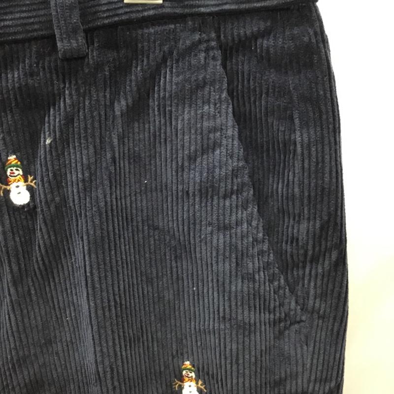 ブルックスブラザーズ BROOKS BROTHERS ボトムス ボトムス コーデュロイパンツ 雪だるま 33インチ 無地 紺 / ネイビー / メンズ USED 古着 中古 10111451