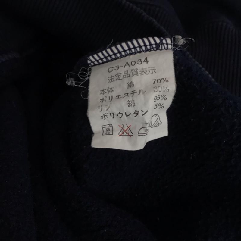 チャンピオン Champion トレーナー 長袖 長袖トレーナー スウェット クルーネック プルオーバー M ロゴ、文字 紺 / ネイビー / レディース USED 古着 中古 10144270