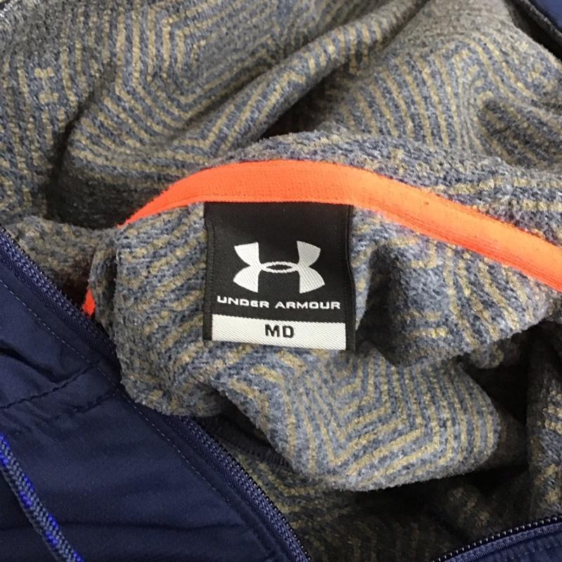 アンダーアーマー UNDER ARMOUR パーカー 長袖 mtr1170 パフォーマンスマイクロフリースフルジップフーディー ジップアップパーカー 無地 紺 / ネイビー /  メンズ USED 古着 中古 10125727