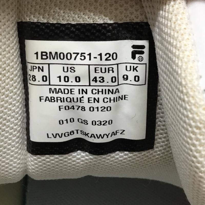 フィラ FILA スニーカー スニーカー F0478 0120 Grant Hill 3 28cm 28.0cm ロゴ、文字 白 / ホワイト / X 黒 / ブラック / メンズ USED 古着 中古 10119903
