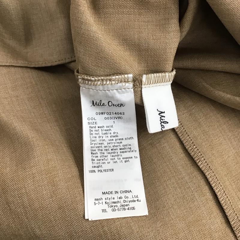 ミラオーウェン Mila Owen ワンピース ロングスカート 09WF0214062 長袖 1 無地 茶 / ブラウン / レディース USED 古着 中古 10142270