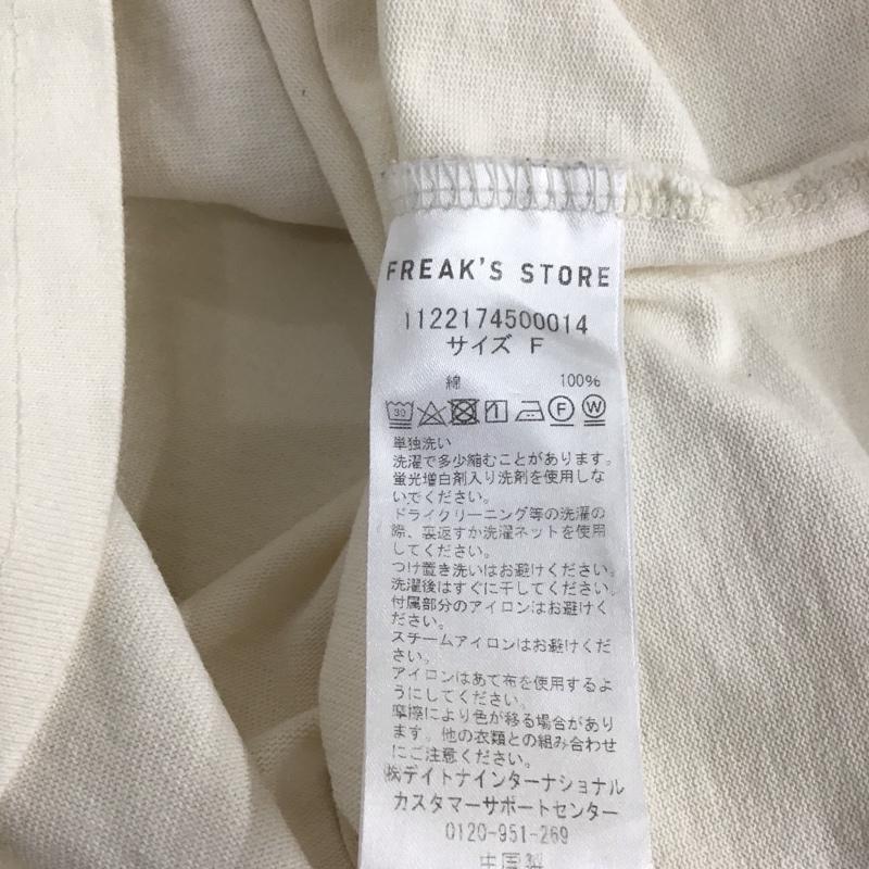 フリークスストア FREAK S STORE カットソー 長袖 長袖カットソー ロゴカットソー クルーネック FREE ロゴ、文字 白 / ホワイト / X 紺 / ネイビー / メンズ USED 古着 中古 10130902