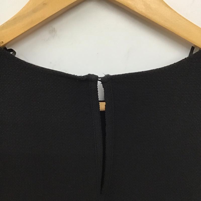 ザラ ZARA カットソー 長袖 S 無地 白 / ホワイト / X 黒 / ブラック / レディース USED 古着 中古 10129280