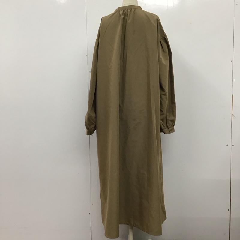 アイテムズ アーバンリサーチ ITEMS URBAN RESEARCH ワンピース ロングスカート IT16-26A001 フロントキルトシャツワンピース FREE 無地 茶 / ブラウン / レディース USED 古着 中古 10123574