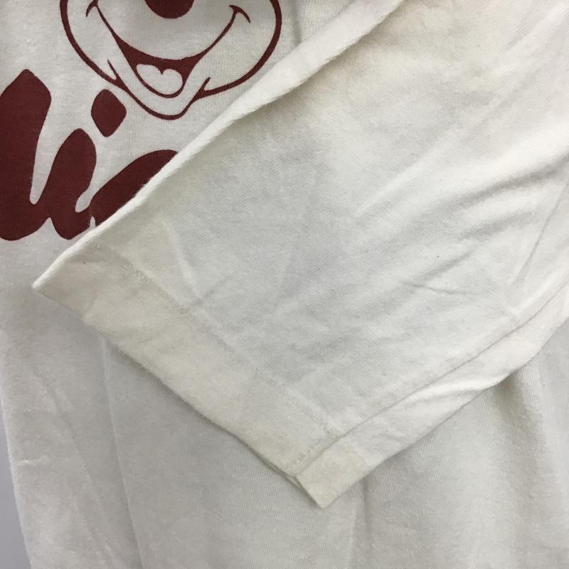 ユニクロ UNIQLO カットソー 七分袖 長袖カットソー クルーネックカットソー ロングスリーブカットソー プリントTシャツ M プリント X キャラクター オフホワイト / オフホワイト / メンズ USED 古着 中古 10096616