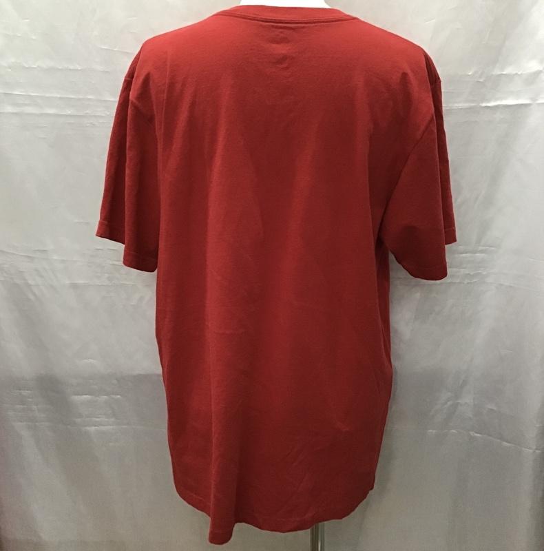アディダス adidas Tシャツ 半袖 半袖カットソー プリントTシャツ クルーネックカットソー スポーツウェア XL プリント 赤 / レッド / メンズ USED 古着 中古 10116938