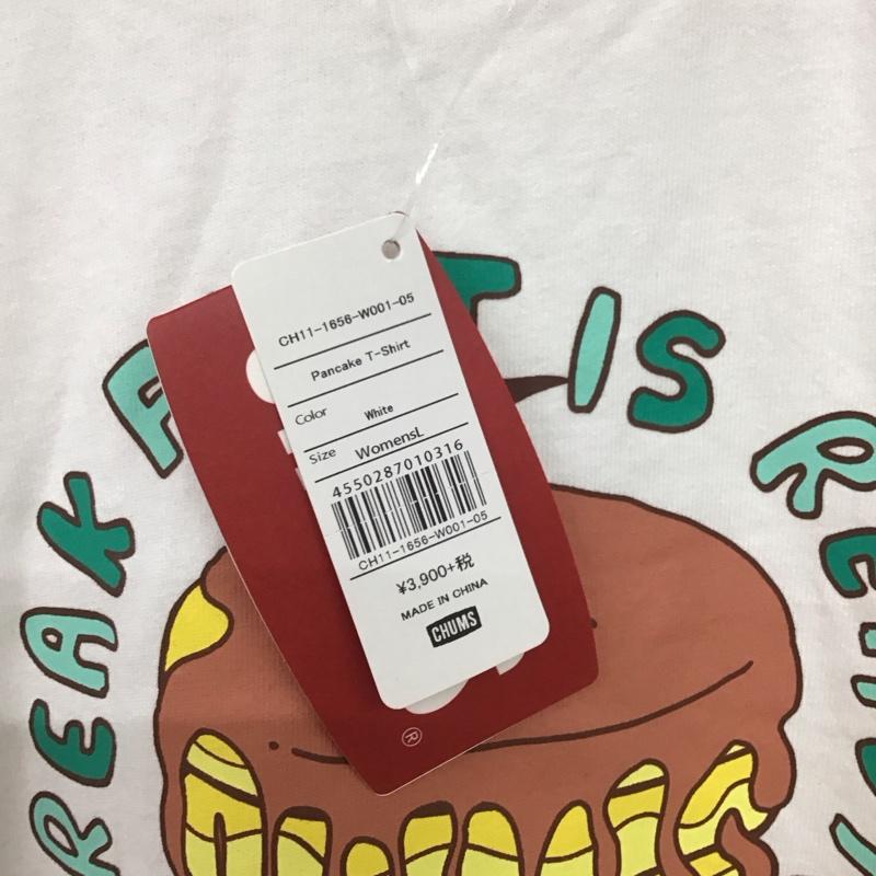 チャムス CHUMS Tシャツ 半袖 パンケーキTEE L プリント 白 / ホワイト / レディース USED 古着 中古 10137178