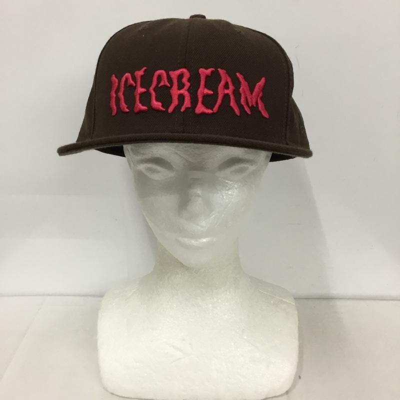 アイスクリーム ICECREAM 帽子 キャップ NEW ERA 59FIFTY ウール 61.5cm ロゴ、文字 茶 / ブラウン / メンズ USED 古着 中古 10128803