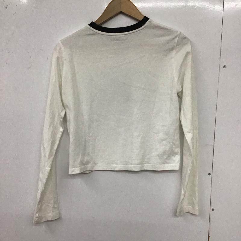カルバン・クライン Calvin Klein Tシャツ 長袖 XS ロゴ、文字 X プリント 白 / ホワイト / レディース USED 古着 中古 10129632