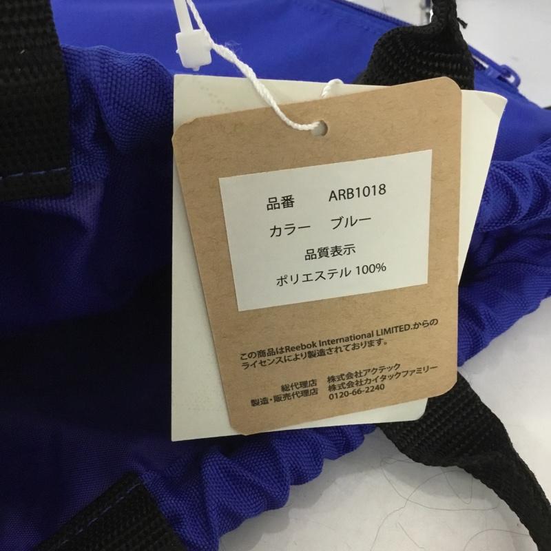 リーボック Reebok リュックサック、デイパック リュックサック、デイバッグ ARB1018 ナップサック ジムサック タグ付き ロゴ、文字 青 / ブルー / X 黒 / ブラック / メンズ USED 古着 中古 10131728