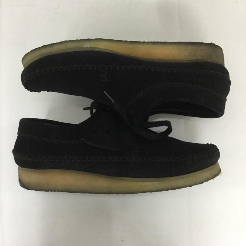 クラークス Clarks カジュアルシューズ カジュアルシューズ 21621 weaver UK8 箱有 スウェード US:9 無地 黒 / ブラック / メンズ USED 古着 中古 10127766