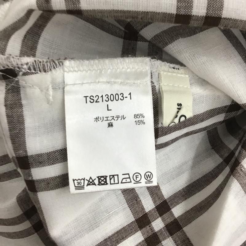 スタディオクリップ studio CLIP シャツ、ブラウス 七分袖 チェックシャツ L チェック マルチカラー / マルチカラー / レディース USED 古着 中古 10106152
