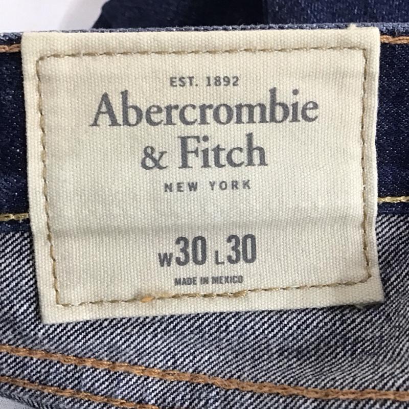 アバクロンビーアンドフィッチ ABERCROMBIE&FITCH パンツ デニム、ジーンズ デニムパンツ ワイドパンツ カジュアルパンツ Gパン 30インチ 無地 インディゴ / インディゴ / メンズ USED 古着 中古 10128682