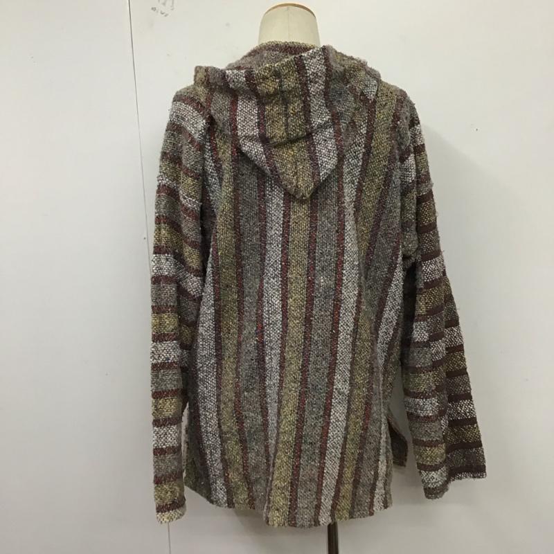 古着 USED パーカー 長袖 メキシカンパーカー Vネック 長袖パーカー ストライプ マルチカラー / マルチカラー /  メンズ USED 古着 中古 10124949