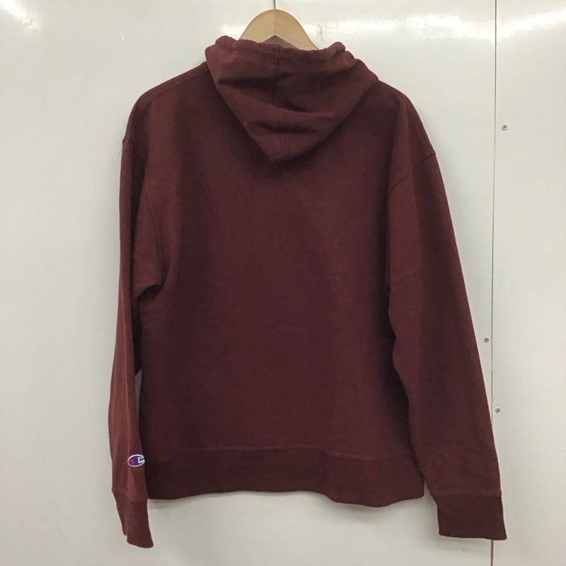 チャンピオン Champion パーカー 長袖 長袖パーカー プルオーバーパーカー スウェット XXL ロゴ、文字 えんじ / ワインレッド / メンズ USED 古着 中古 10138765