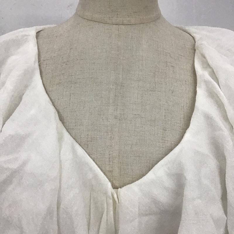 アルシーヴ archives シャツ、ブラウス 長袖 AR211024 68 ビッグカラー フリル M 無地 白 / ホワイト / レディース USED 古着 中古 10110932