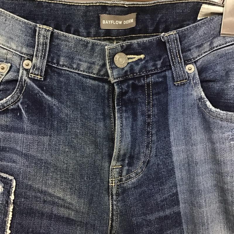 ベイフロー BAYFLOW パンツ デニム、ジーンズ デニム 30インチ ダメージ加工 インディゴ / インディゴ / メンズ USED 古着 中古 10128688