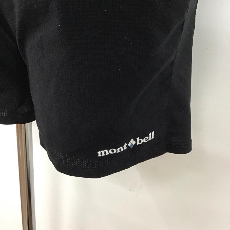モンベル mont-bell パンツ ショートパンツ 1105527 トレールランニングショーツ ハーフパンツ ショートパンツ S ロゴ、文字 黒 / ブラック /  メンズ USED 古着 中古 10123766