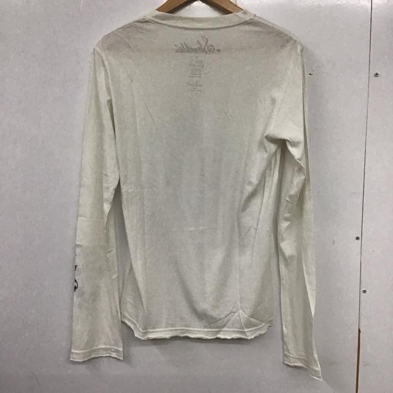 ナンバーナイン NUMBER (N)INE カットソー 長袖 長袖カットソー 無地カットソー クルーネック S プリント 白 / ホワイト / メンズ USED 古着 中古 10137128