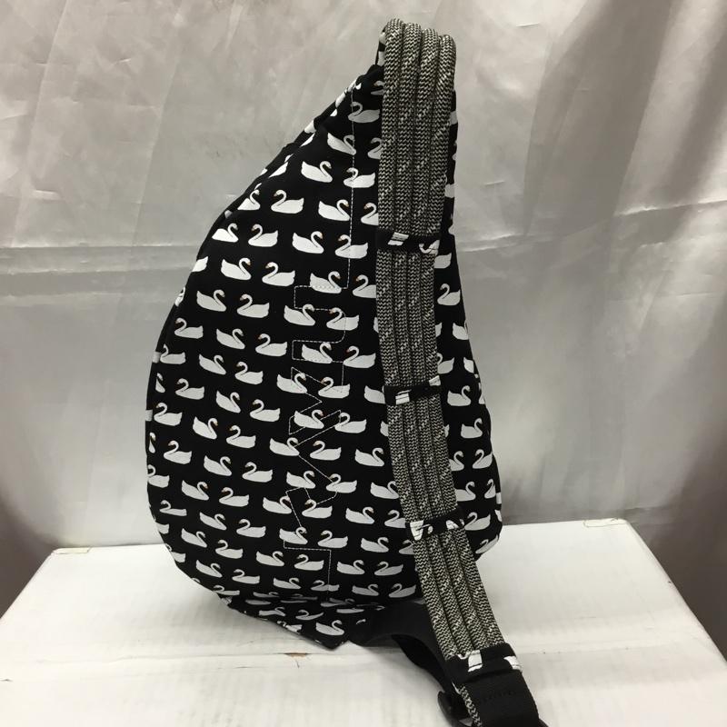 カブー KAVU ボディバッグ ボディバッグ ロープスリング ワンショルダー 白鳥 鳥 総柄 黒 / ブラック / メンズ USED 古着 中古 10110167