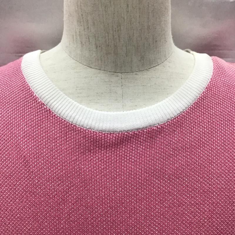 ブラックレーベルクレストブリッジ BLACK LABEL CRESTBRIDGE ニット、セーター 長袖 51N14-313-12 コットンニット 3 無地 桃 / ピンク / メンズ USED 古着 中古 10122603