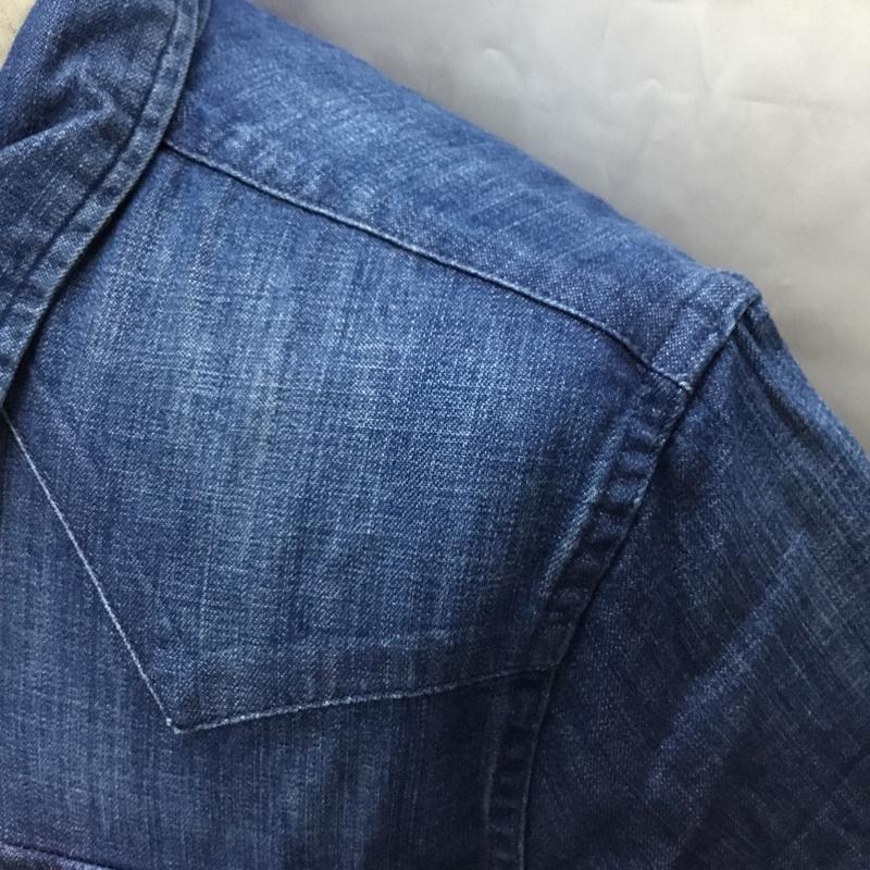 リーバイス Levi s シャツ、ブラウス 半袖 半袖シャツ カラーシャツ 半袖カットソー デニムシャツ S 無地 インディゴ / インディゴ /  メンズ USED 古着 中古 10108940