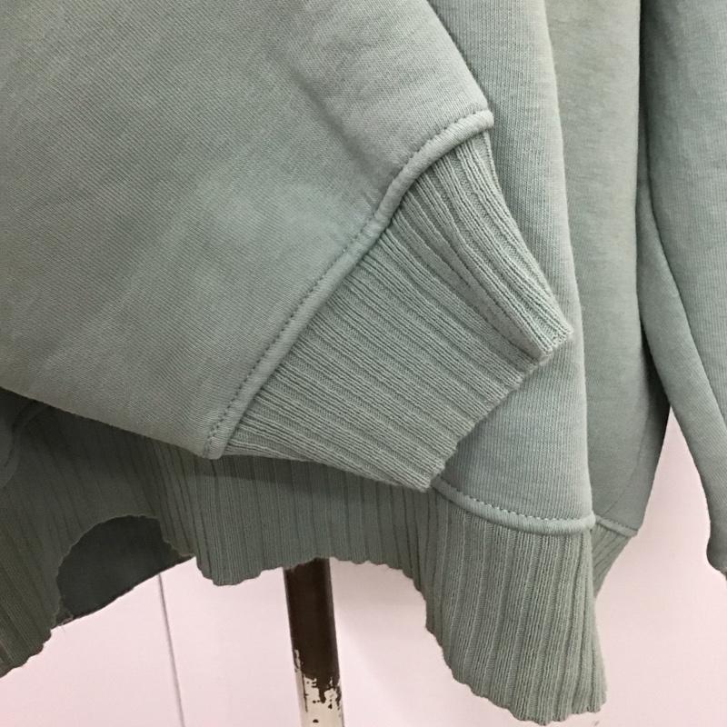 ザラ ZARA トレーナー 長袖 長袖トレーナー スウェット クルーネック リブスウェットカットソー S 無地 緑 / グリーン / レディース USED 古着 中古 10117856