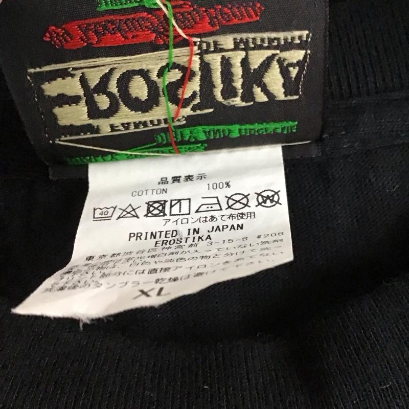 エロスティカ EROSTiKA Tシャツ 半袖 MISTRESS OF THE GALAXY XL プリント 黒 / ブラック / メンズ USED 古着 中古 10123399