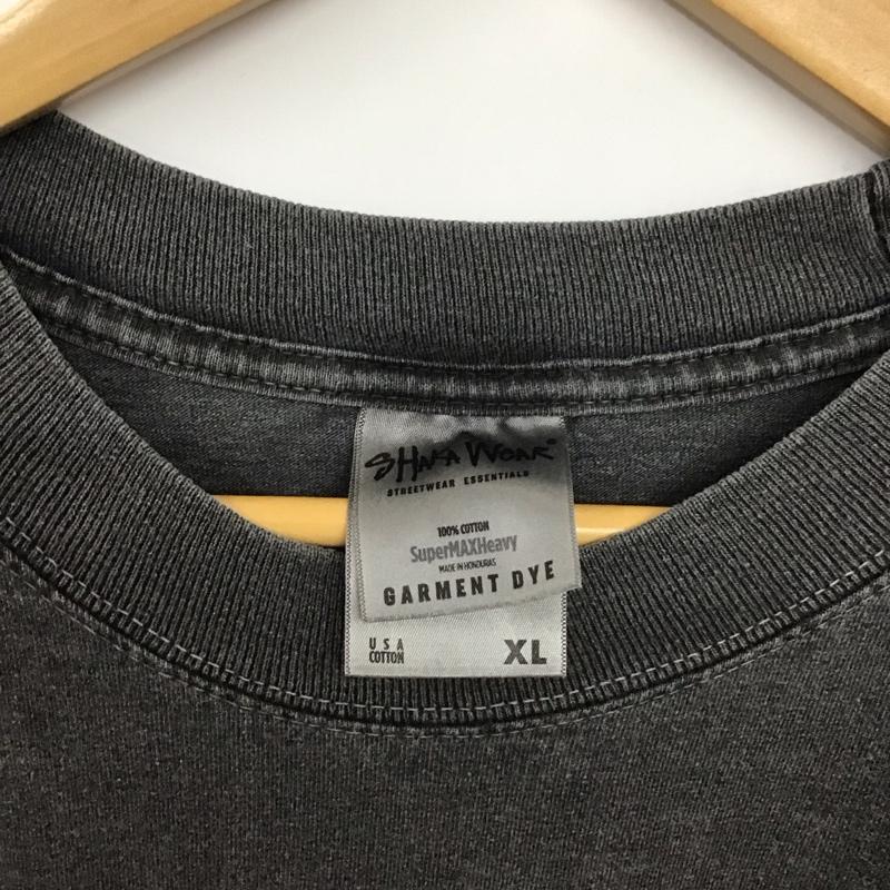 シャカウエア Shaka wear Tシャツ 半袖 半袖カットソー 無地Tシャツ クルーネックカットソー XL 無地 黒 / ブラック / メンズ USED 古着 中古 10138106