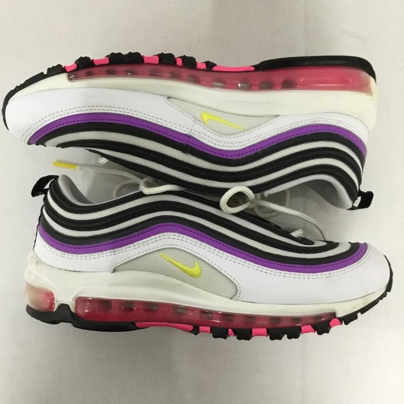 ナイキ NIKE スニーカー スニーカー 921733-106 W AIR MAX 97 25.5cm 25.5cm ワンポイント 黒 / ブラック / X 紫 / パープル / X 白 / ホワイト / レディース USED 古着 中古 10129545