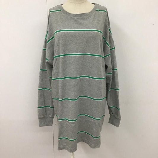 ジーナシス JEANASIS カットソー 長袖 FREE ボーダー柄 灰 / グレー /  レディース USED 古着 中古 10113048