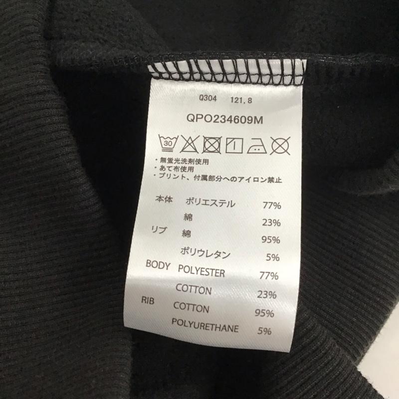 クイックシルバー Quiksilver パーカー 長袖 長袖パーカー プルオーバーパーカー スウェット M ロゴ、文字 黒 / ブラック / メンズ USED 古着 中古 10133126