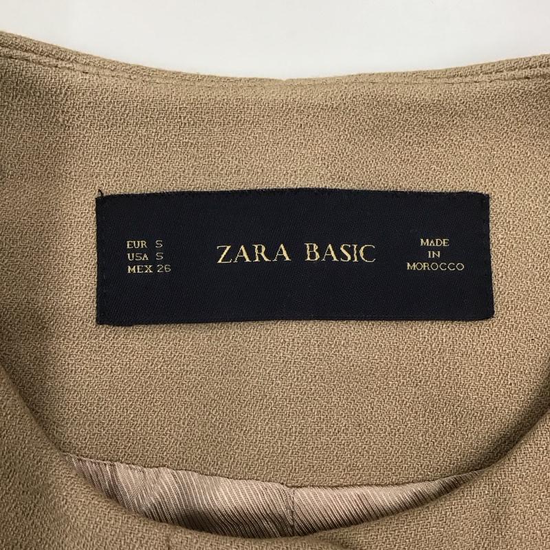 ザラベーシック ZARA BASIC ジャケット、上着 ジャケット、ブレザー 2108 393 707 ノーカラー S 無地 ベージュ / ベージュ / レディース USED 古着 中古 10118410