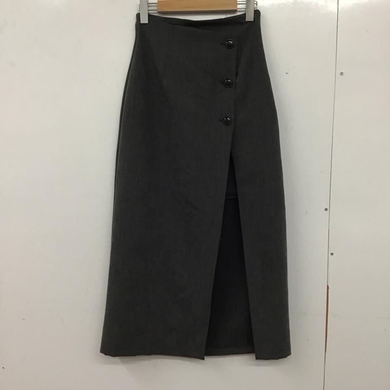 ナイスクラップ NICE CLAUP スカート ロングスカート FREE 無地 灰 / グレー / レディース USED 古着 中古 10138062