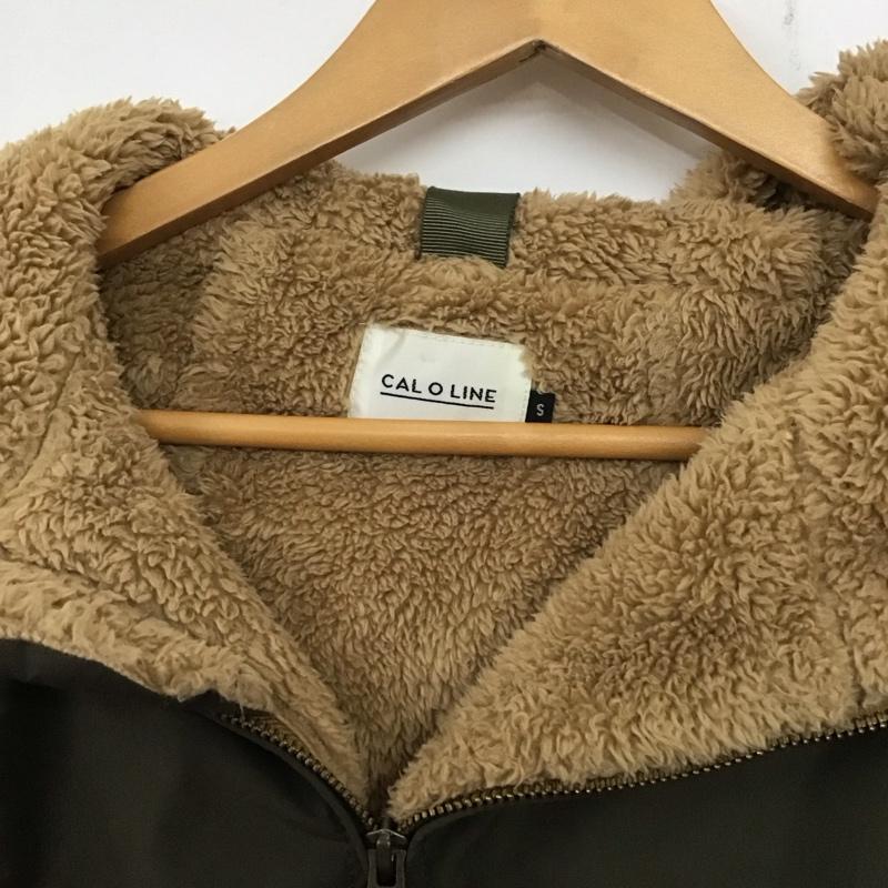 キャルオーライン CAL O LINE ジャケット、上着 ジャンパー、ブルゾン ジップアップジャケット パーカージャケット アウター 裏地ボア S 無地 カーキ / カーキ / メンズ USED 古着 中古 10139679
