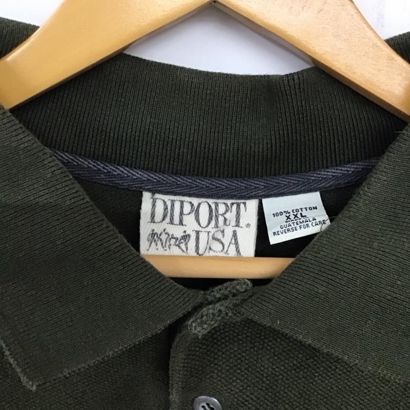 古着 USED ポロシャツ 長袖 長袖ポロシャツ 長袖カットソー カラーシャツ 古着 XXL ロゴ、文字 カーキ / カーキ / メンズ USED 古着 中古 10137059