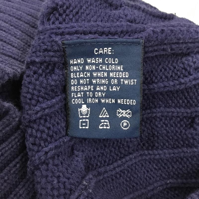 ラルフローレン RALPHLAUREN ニット、セーター 長袖 コットン クルーネック L ワンポイント 紺 / ネイビー / レディース USED 古着 中古 10118374