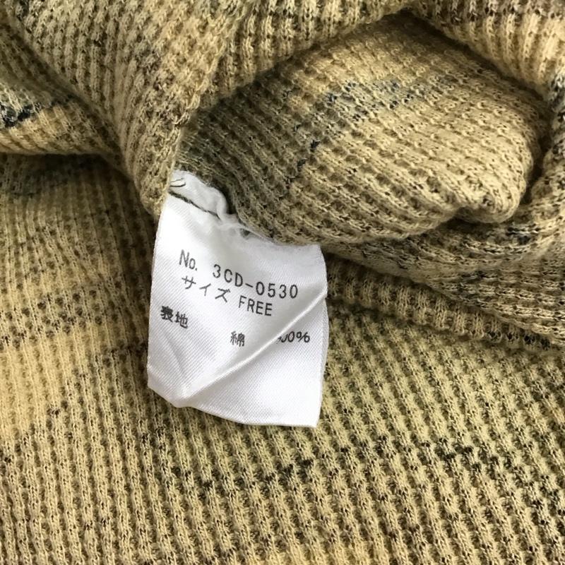 ヒステリックグラマー HYSTERIC GLAMOUR カーディガン 長袖 3CD-0530 クルーネック サーマル ワッフル 迷彩 ロゴ FREE 総柄 マルチカラー / マルチカラー / レディース USED 古着 中古 10118232