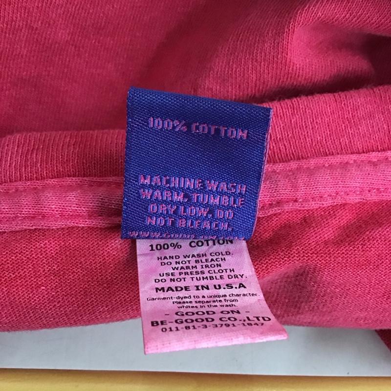 グッドオン Good On Tシャツ 半袖 半袖カットソー 無地Tシャツ Vネックカットソー XL 無地 赤 / レッド / メンズ USED 古着 中古 10130485