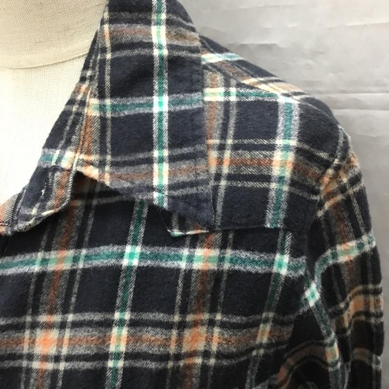 アズールバイマウジー AZUL BY MOUSSY シャツ、ブラウス 長袖 2504A130-1130 ウエスタンシャツ M チェック 紺 / ネイビー / X 白 / ホワイト / X 橙 / オレンジ / X 緑 / グリーン / レディース USED 古着 中古 10118494
