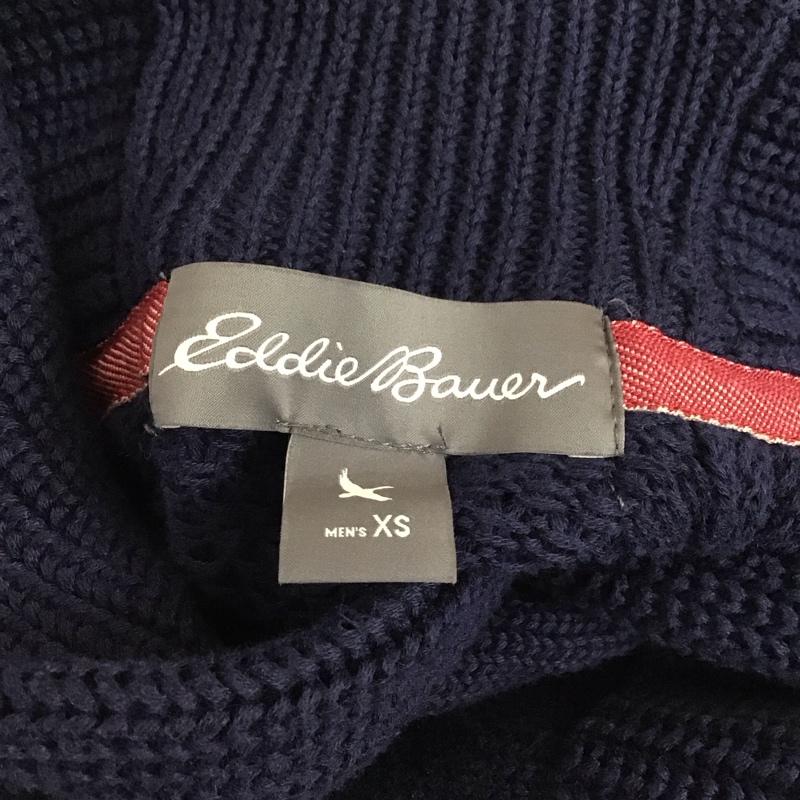 エディーバウアー Eddie Bauer カーディガン 長袖 長袖ニットカーディガン リブニットカーディガン 前ボタン XS 無地 紺 / ネイビー / メンズ USED 古着 中古 10114196