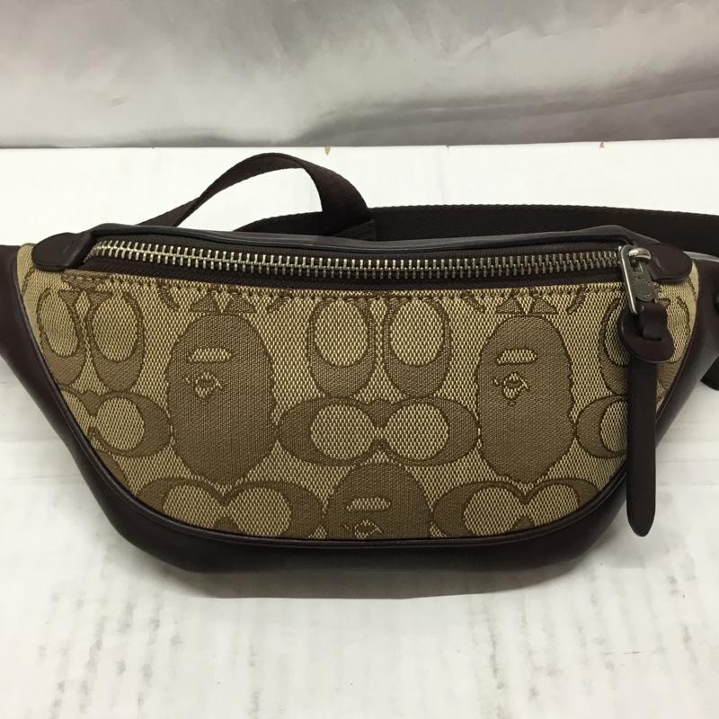 アベイシングエイプ A BATHING APE ウエストバッグ ウエストバッグ 88832 RIVINGTON BELT BAG 総柄 ベージュ / ベージュ / X 茶 / ブラウン / メンズ USED 古着 中古 10108858