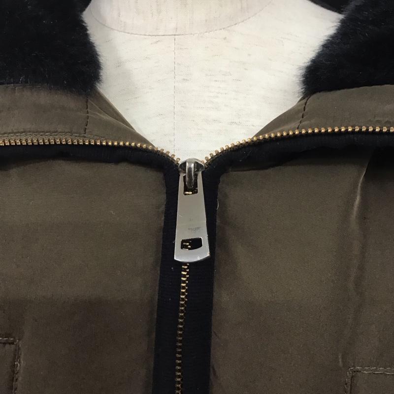 ザラ ZARA コート ダウンコート M 無地 カーキ / カーキ / レディース USED 古着 中古 10126688