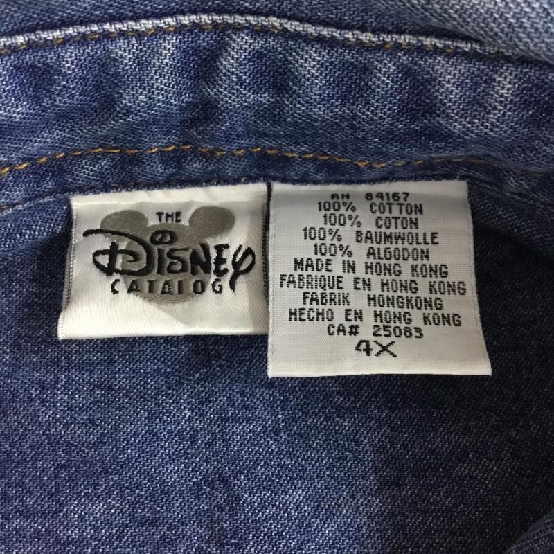 ディズニー Disney シャツ、ブラウス 長袖 デニムシャツ プーさん 無地 水色 / ライトブルー / メンズ USED 古着 中古 10109927