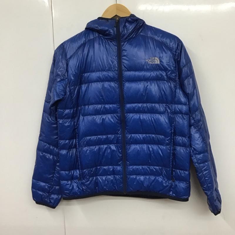 ザノースフェイス THE NORTH FACE ジャケット、上着 ダウンジャケット NDW18171 LIGHT HEAT HOODIE M ロゴ、文字 青 / ブルー / レディース USED 古着 中古 10131558